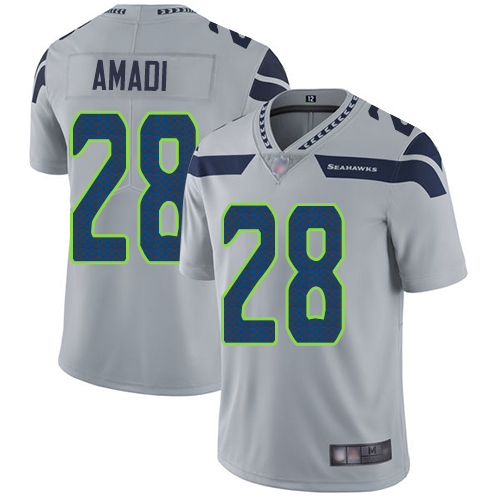 Seattle Seahawks Limited Grey Men Ugo Amadi Alternate Jersey NFL Football #28 Vapor Untouchable->youth nfl jersey->Youth Jersey